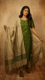 3 pcs Raw Silk (Green) - Image 3