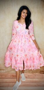 Baby pink frock (festival wear)